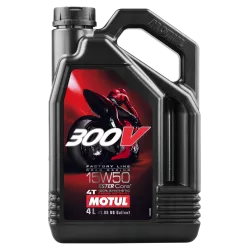 Huile moteur 4T 15W50 MOTUL 300V FL 4 litres - 100% Synthèse