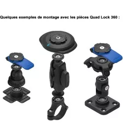 Base rectangle plat 2 trous Quad Lock 360