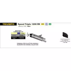 Silencieux RACE-TECH ARROW 71955AKN Aluminium "Dark" noir embout carbone pour Triumph Speed Triple 1200 RS 2021 et +