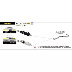 Collecteur racing 52001PD ARROW, pour Aprilia 125 RX / SX 2021 et +