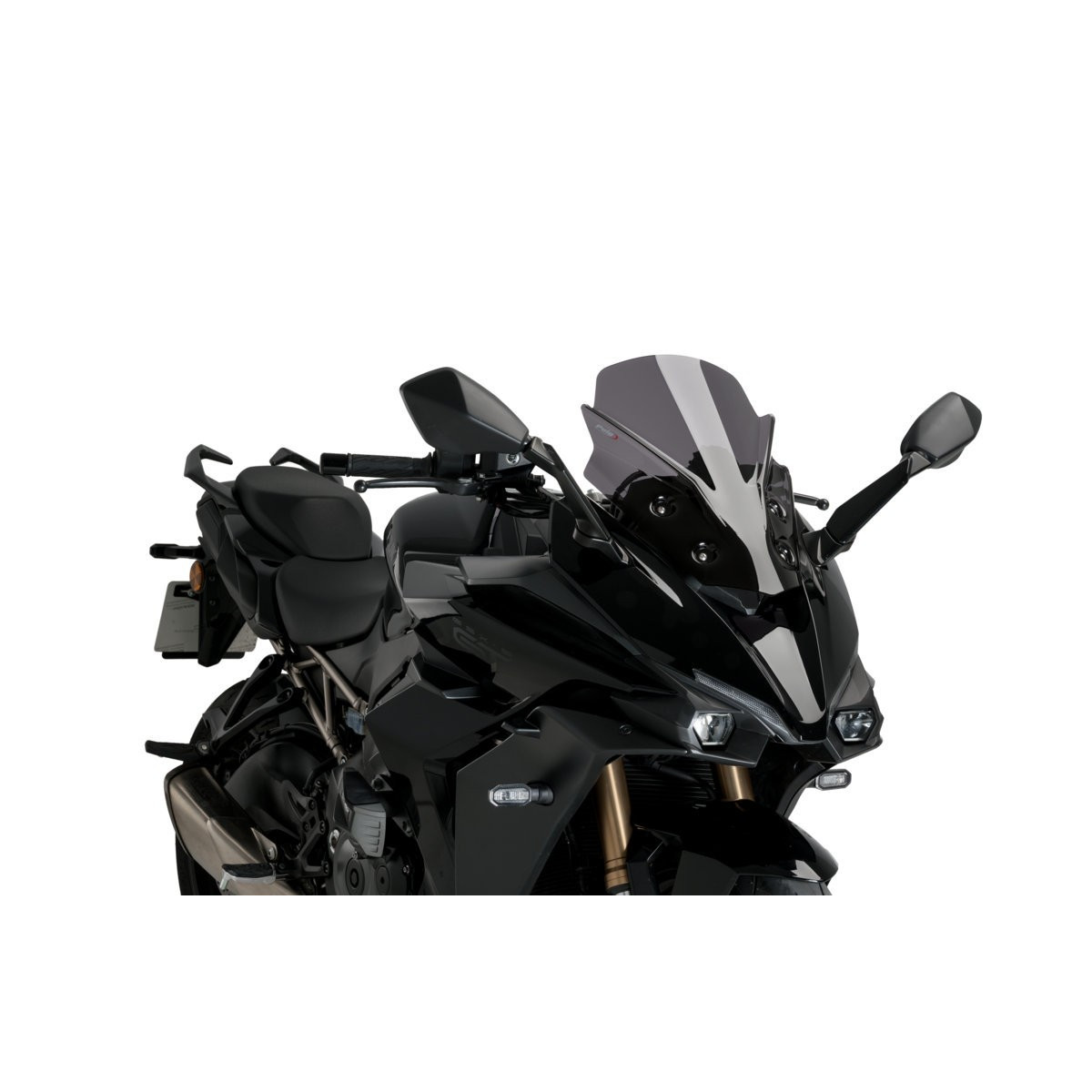 Pare-Brise Moto Sport Double Bulle POMPOMPUR Pour Suzuki GSX-S125/150 (2017-2022) - Noir - Épaisseur 3mm