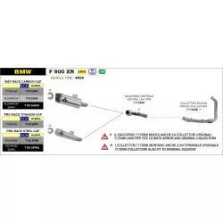 Silencieux INDY RACE ARROW 71915AKN aluminium Dark (noir) pour BMW F900XR et F900R 2020 et +