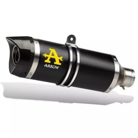 Silencieux STREET THUNDER DARK ARROW aluminium noir pour Yamaha MT07 et Tracer 700