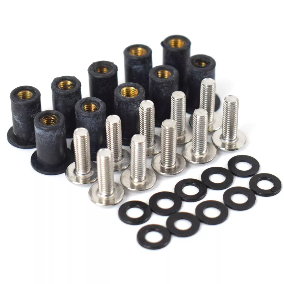 Vis M5 Pour Potence Vélo - Lot De 12 Boulons Acier Allié Noir Avec Rondelles, Compatible Route Et VTT