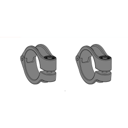 Puig - Jeu de colliers de 39mm pour feux Auxiliaires Puig Beam 2.0 20756