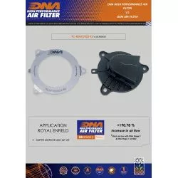 Couvercle de filtre à air DNA STAGE 2 - Royal Enfield 650 Super Meteor 2023 et +