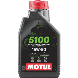 Huile moteur 4T 15W50 MOTUL 5100 1 litre - Technosynthese