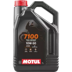 Huile moteur 4T 10W50 MOTUL 7100 4 litres - 100% Synthèse