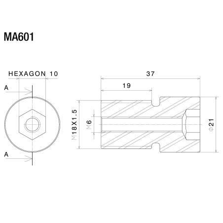 Adaptateur pour embouts de guidon Rizoma sur Yamaha 560 TMax / Tech Max 2022 et +