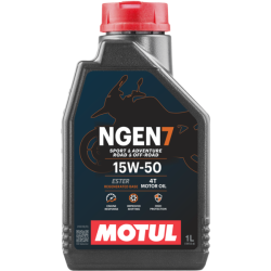 Huile moteur 4T 15W-50 MOTUL NGEN 7 - 1 litre - Mélange synthétique durable