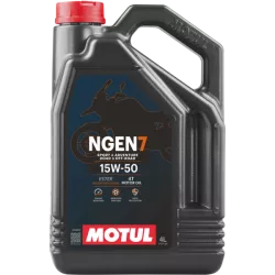 Huile moteur 4T 15W-50 MOTUL NGEN 7 - 4 litres - Mélange synthétique durable