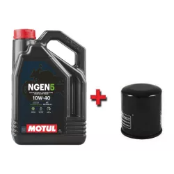 Pack vidange MOTUL - Huile 4T NGEN 5 10W40 4L + filtre à huile