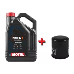 Pack vidange MOTUL - Huile 4T NGEN 7 10W40 4L + filtre à huile