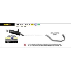 Collecteur Racing ARROW 71782MI Inox pour Benelli TRK702 et TRK702X 2023 et +