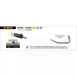 Collecteur Racing ARROW 71781MI Inox pour CF MOTO 450NK et 450SR 2023 et +