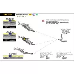 Silencieux INDY RACE ARROW 72638PO Titane pour Ducati Desert X 950 2022 et +