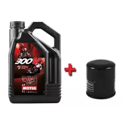 Pack vidange MOTUL - Huile 4T 300V 10W50 4L + filtre à huile