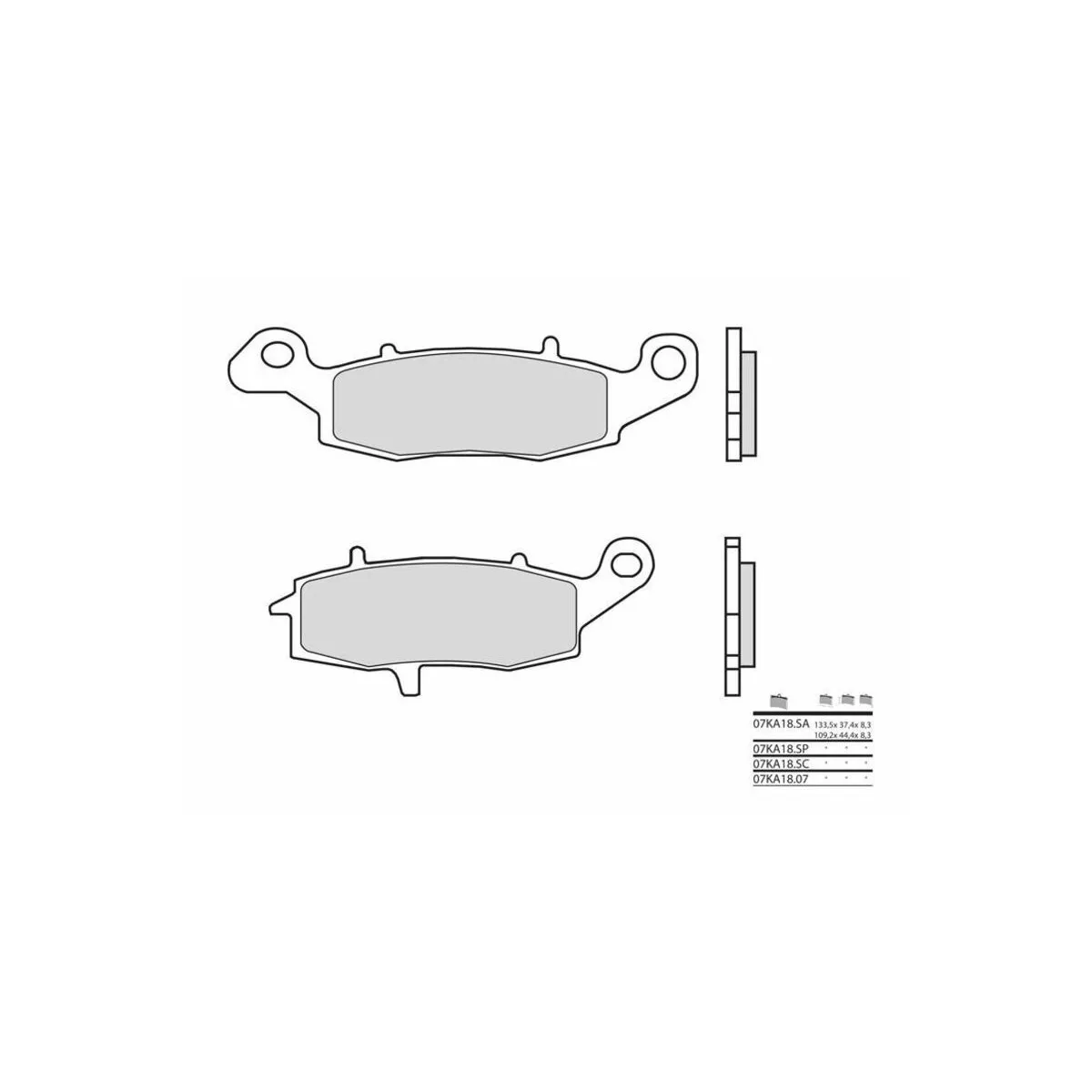 BREMBO Plaquettes De Frein Route Carbone Céramique – 07BB2307 – Avant Et Arrière Pour Moto BMW, Moto Guzzi, Triumph