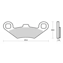 Plaquettes de frein BREMBO Scooter métal fritté - 07104XS