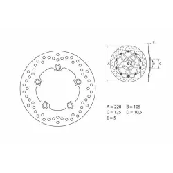 Disque de frein BREMBO Oro fixe - 68B40750