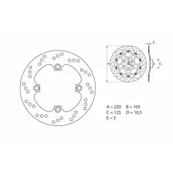 Disque de frein BREMBO Oro fixe - 68B40749