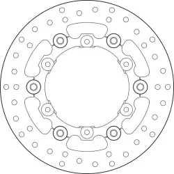 Disque de frein BREMBO Oro semi-flottant - 78B408A9
