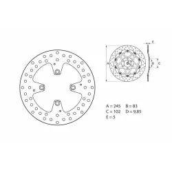 Disque de frein BREMBO Oro fixe - 68B407H1