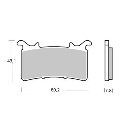 Plaquettes de frein BREMBO Z04 métal fritté - 107A48634