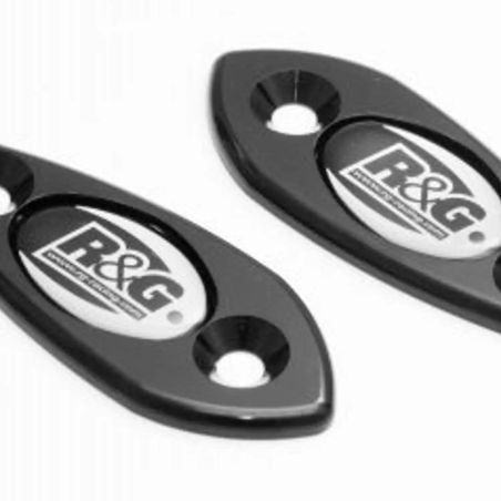Caches orifice rétroviseur R&G RACING noir pour Kawasaki 2009-2010, ZX6R 2009-2012