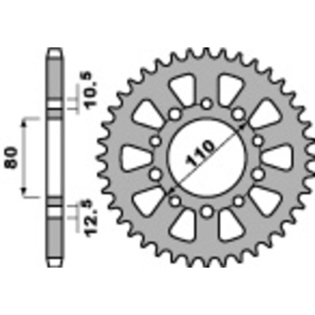 Couronne PBR acier standard 334 - 530