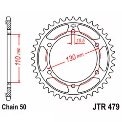 Couronne JT SPROCKETS acier standard 479 - 530