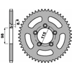 Couronne PBR acier standard 4552 - 420