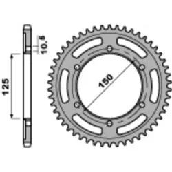 Couronne PBR acier standard 4454 - 525