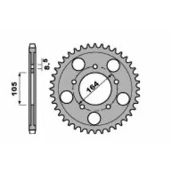 Couronne PBR acier standard 4557 - 525