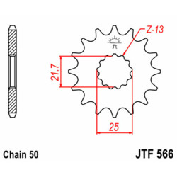 Pignon JT SPROCKETS 12 dents acier standard 566 - 530