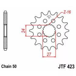 Pignon JT SPROCKETS 17 dents acier standard 423 - 530