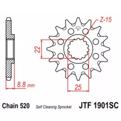Pignon JT SPROCKETS 14 dents acier anti-boue 1901 - 520