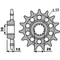 Pignon PBR Racing acier standard 2199 - 520