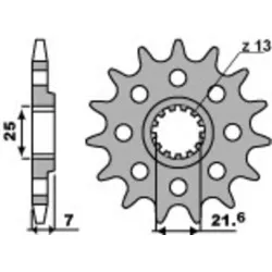 Pignon PBR Racing acier standard 2167 - 520