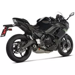 Ligne complète Akrapovic Racing Inox Titane pour Kawasaki Ninja 650 et Z650 2023 et +