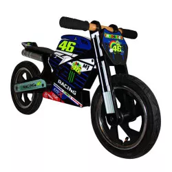 Draisienne en bois Kiddimoto Valentino Rossi VR46 pour enfants