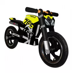 Draisienne en bois Kiddimoto avec déco Triumph 765 Street Triple pour enfants