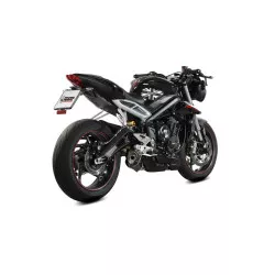 Silencieux MIVV Delta Race inox noir Triumph Street Triple 660 S 2017-2022, Street Triple 765 R / RS 2017-2022