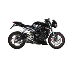 Silencieux MIVV Delta Race inox noir Triumph Street Triple 660 S 2017-2022, Street Triple 765 R / RS 2017-2022