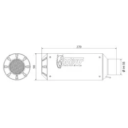 Silencieux MIVV MK3 carbone - universel