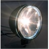 Phare avant rond avec entourage à LED - montage par le dessous