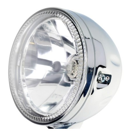 Phare avant rond avec entourage à LED - montage par le dessous