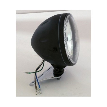 Phare avant rond avec entourage à LED - montage par le dessous