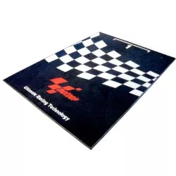 TAPIS MOTO GP NOIR ET BLEU GARAGE PADDOCK ATELIER SHOWROOM* ..