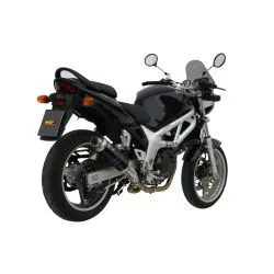 Silencieux MIVV GP inox brossé noir Suzuki SV650